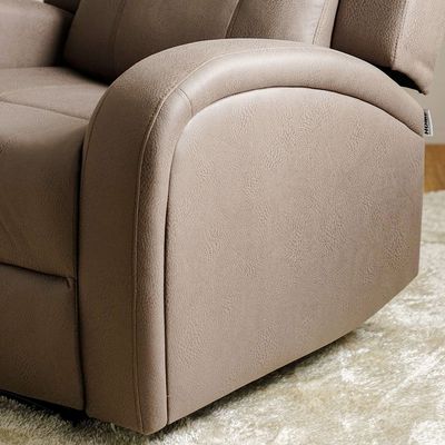 Crimson 1-Seater Fabric Recliner Sofa - Brown - With 2-Year Warranty